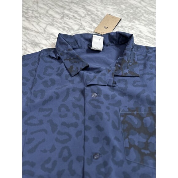 Nike SB Print Bowler Button-Up Skate Shirt Blue FN2595-410 Adult Unisex Large - Picture 6 of 8